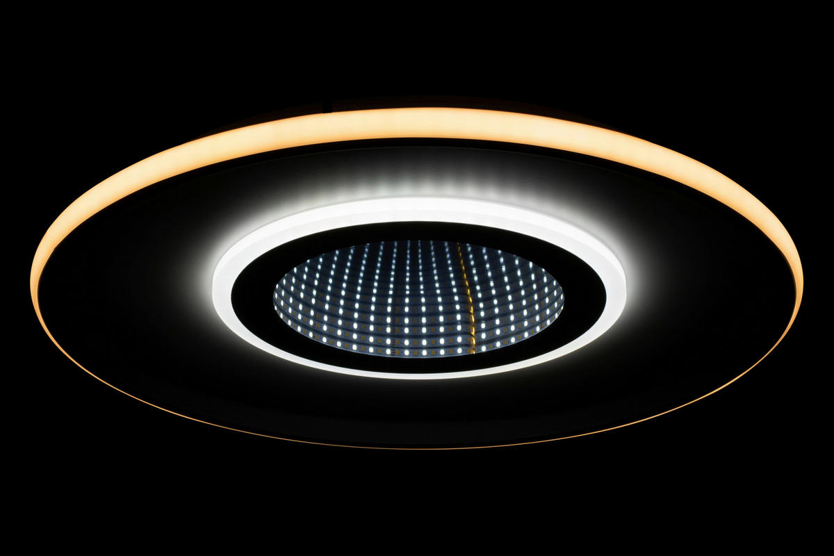 LED-DECKENLEUCHTE 50/5,5 cm   - Schwarz/Weiß, Trend, Kunststoff/Metall (50/5,5cm) - Novel