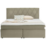 BOXSPRINGBETT 160/200 cm  in Beige  - Beige/Schwarz, Design, Holzwerkstoff/Kunststoff (160/200cm) - Xora