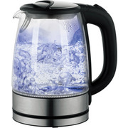 WASSERKOCHER 1,7 L - Edelstahlfarben/Schwarz, Basics, Glas/Kunststoff (1,7l)