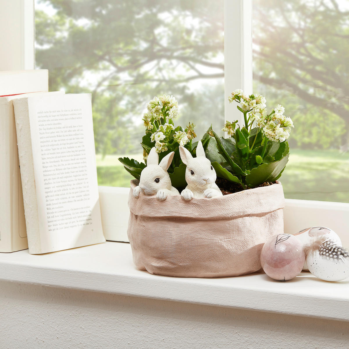 BLUMENTOPF   - Pink/Schwarz, Basics, Kunststoff (19/18,8/15,6cm)