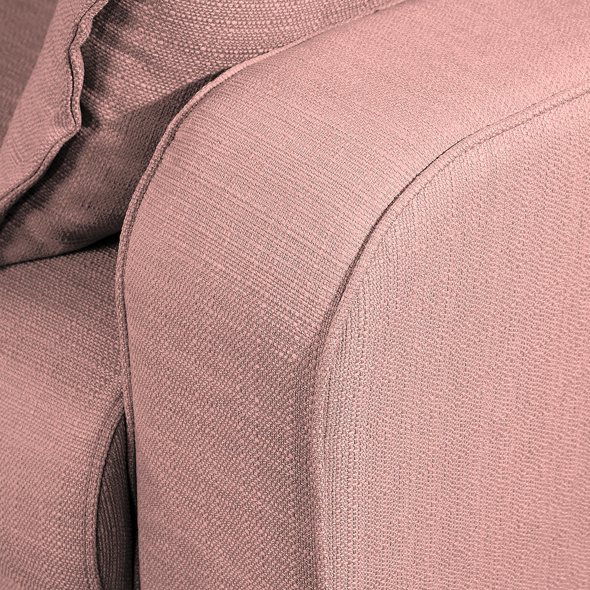 ECKSOFA Beata Rosa Mikrofaser  - Wengefarben/Rosa, Design, Holz/Textil (150/230cm) - Livetastic