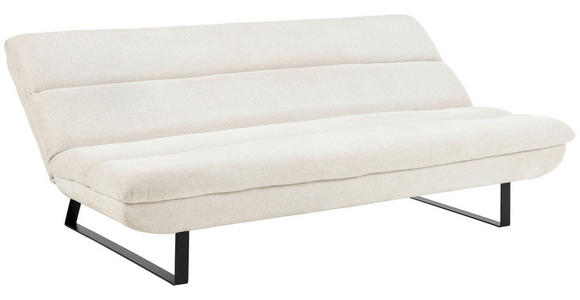 SCHLAFSOFA Flachgewebe Beige - Beige/Schwarz, KONVENTIONELL, Textil/Metall (200/91/124cm) - Carryhome