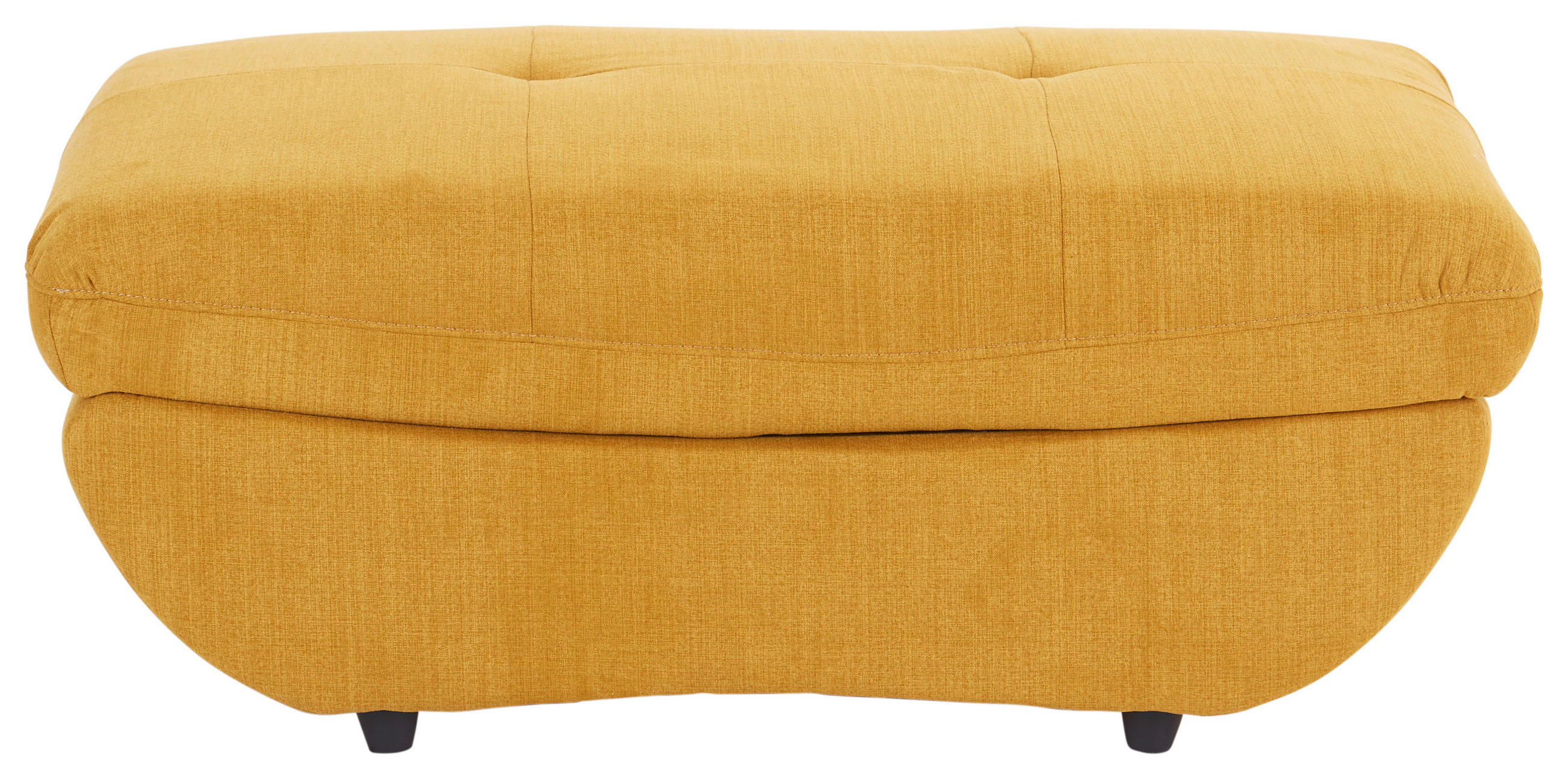 HOCKER Textil Currygelb  - Currygelb/Schwarz, Modern, Kunststoff/Textil (107/43/75cm) - MID.YOU