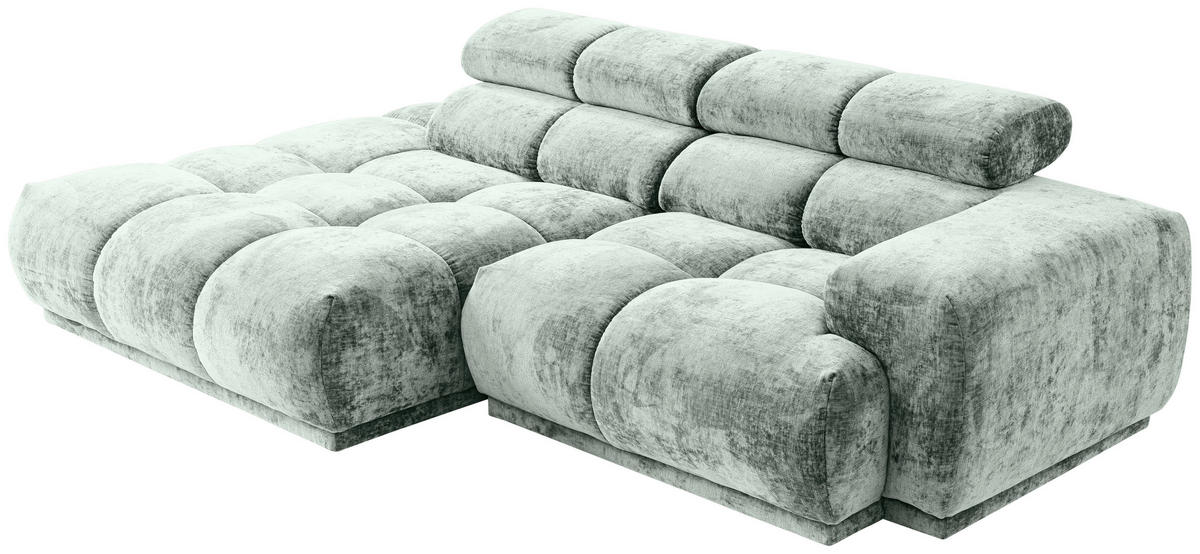 ECKSOFA Hellblau Flachgewebe  - Hellblau, MODERN, Textil (150/239cm) - MID.YOU
