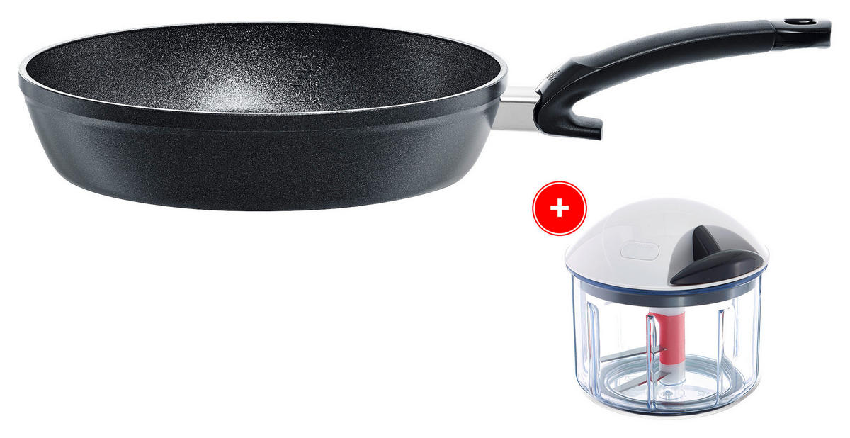 SADA PÁNVÍ, 24+28 cm, 2dílné - černá, Design, kov (24+28cm) - Fissler