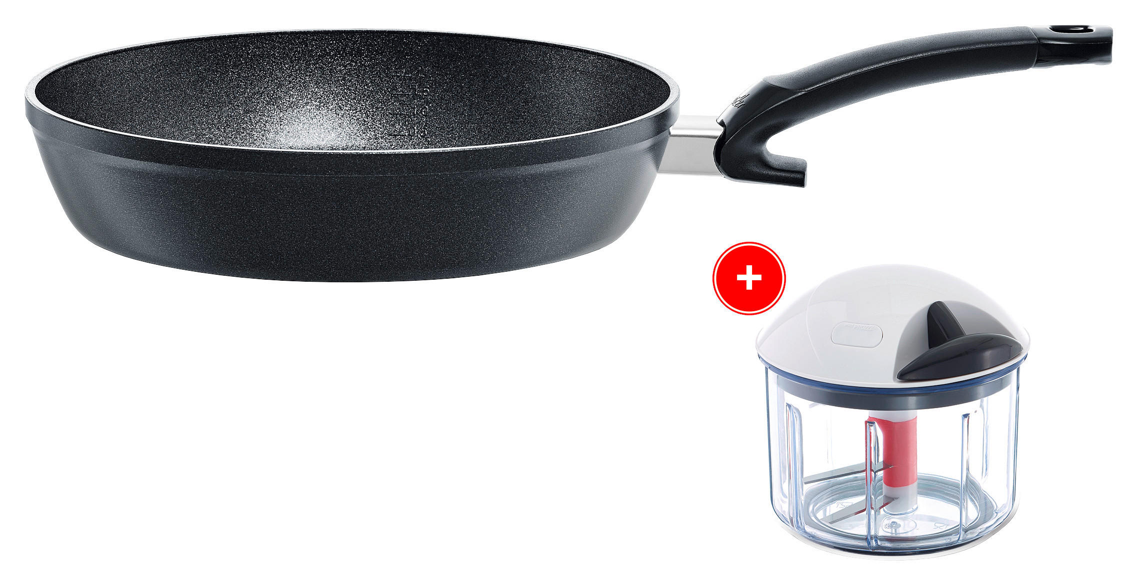 Thumbnail - Fissler Pfannenset Adamant® Comfort, Schwarz, Metall, 2-teilig, Made in Germany, kratzfest, antihaftbeschichtet, Skalier...