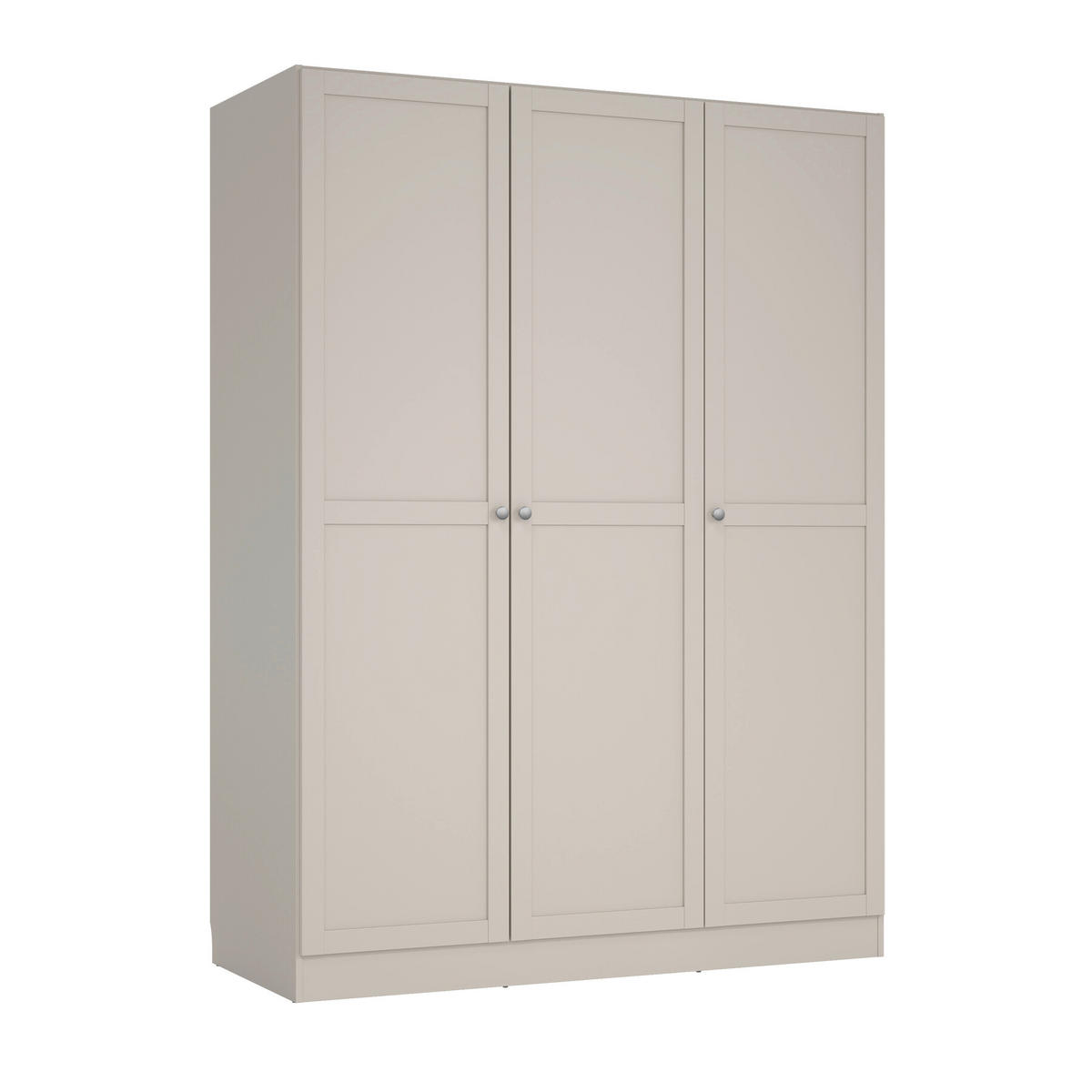 DREHTÜRENSCHRANK 147/200/61,7 cm,  in Kaschmir, 3-türig  - Kaschmir/Silberfarben, MODERN, Holz/Holzwerkstoff (147/200/61,7cm) - MID.YOU