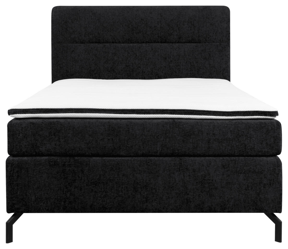 BOXSPRINGBETT 140/200 cm  in Schwarz  - Schwarz, Design, Textil/Metall (140/200cm) - Esposa