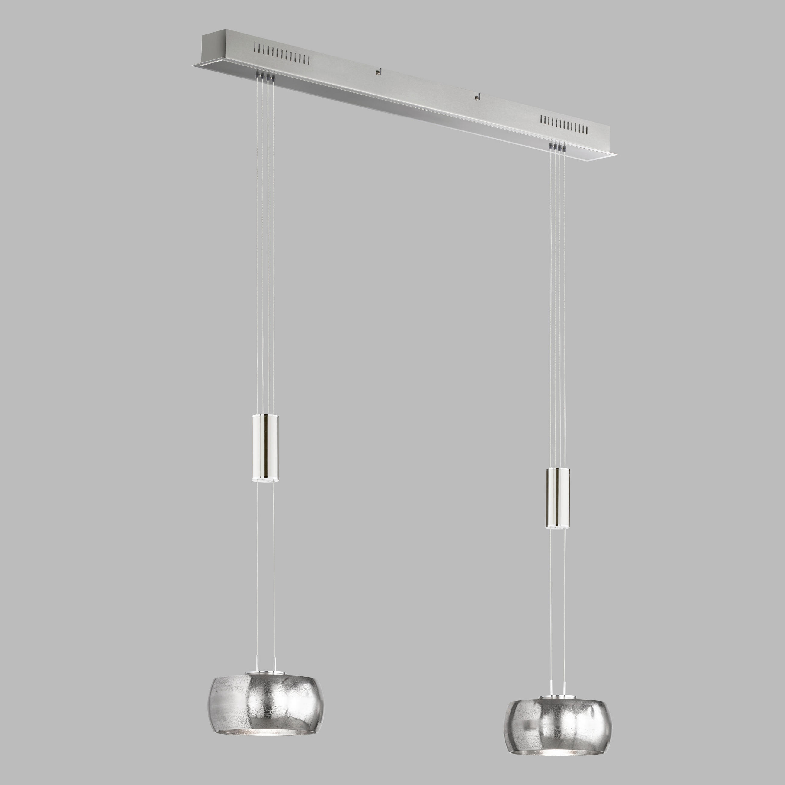 LED-HÄNGLAMPA Colette 21/65 cm  - nickelfärgad, Design, metall (21/65cm) - Fischer & Honsel
