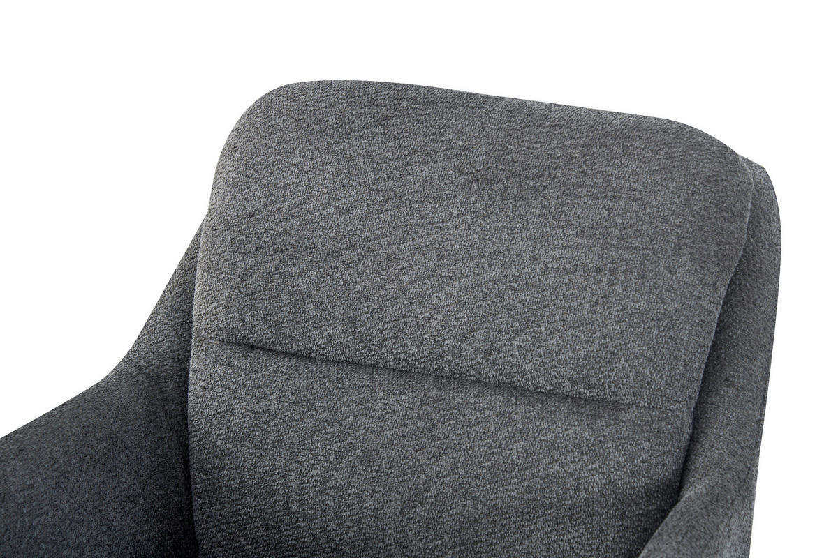 STUHL-SET 2 Stück  in Webstoff  - Anthrazit/Schwarz, MODERN, Textil/Metall (53/87/62cm) - MID.YOU