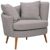 SESSEL in Bouclé Grau  - Naturfarben/Grau, KONVENTIONELL, Holz/Textil (106/88/83cm) - Max Winzer