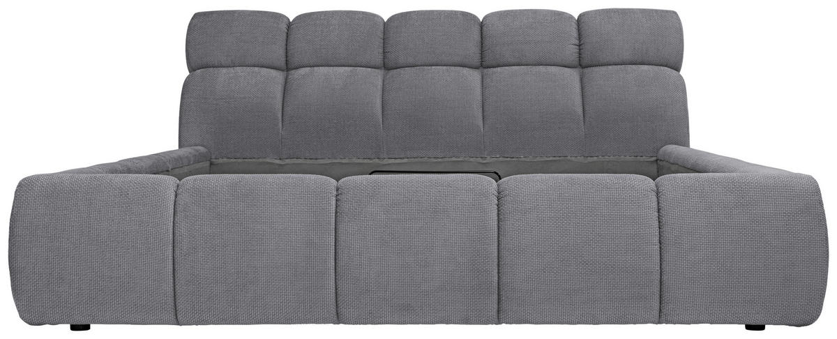 POLSTERBETT 140/200 cm  in Anthrazit  - Anthrazit/Schwarz, Design, Kunststoff/Textil (140/200cm) - Esposa