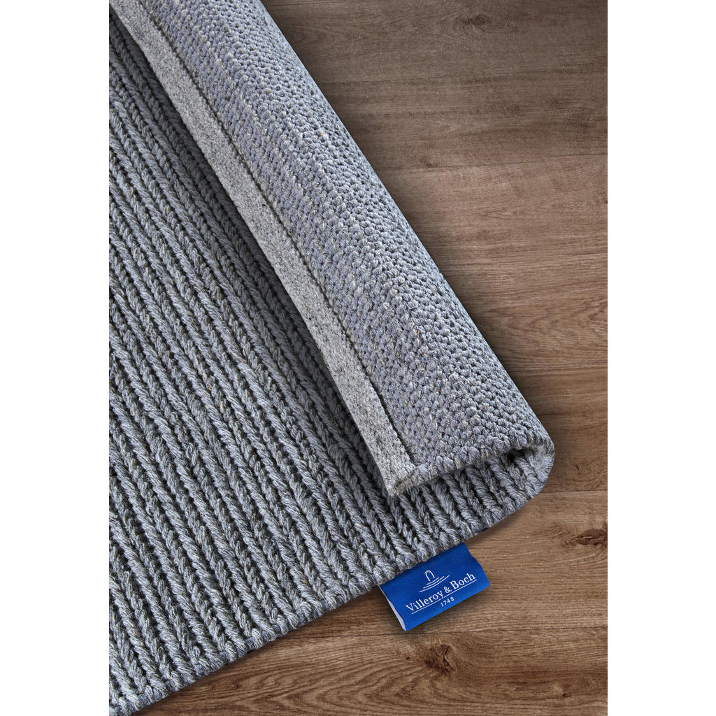 Thumbnail - Villeroy & Boch Handwebteppich Kollektion 1748, Hellgrau, Textil, Uni, rechteckig, 160x230 cm, Care & Fair, für Fußboden...