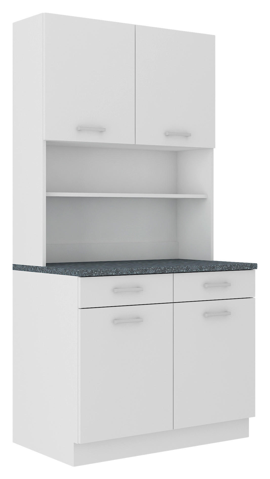 BIFE 100/200/60 cm - bijela/srebrne boje, Konvencionalno, drvni materijal/plastika (100/200/60cm)