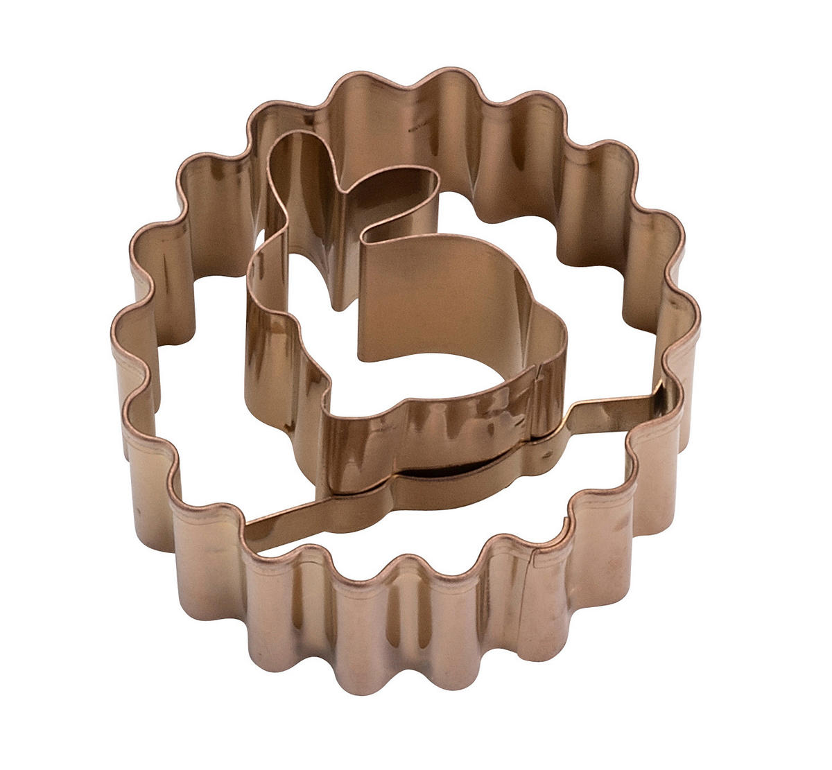 LINZER-KEKSAUSSTECHER - Altrosa, Trend, Metall (5cm) - Dr.Oetker