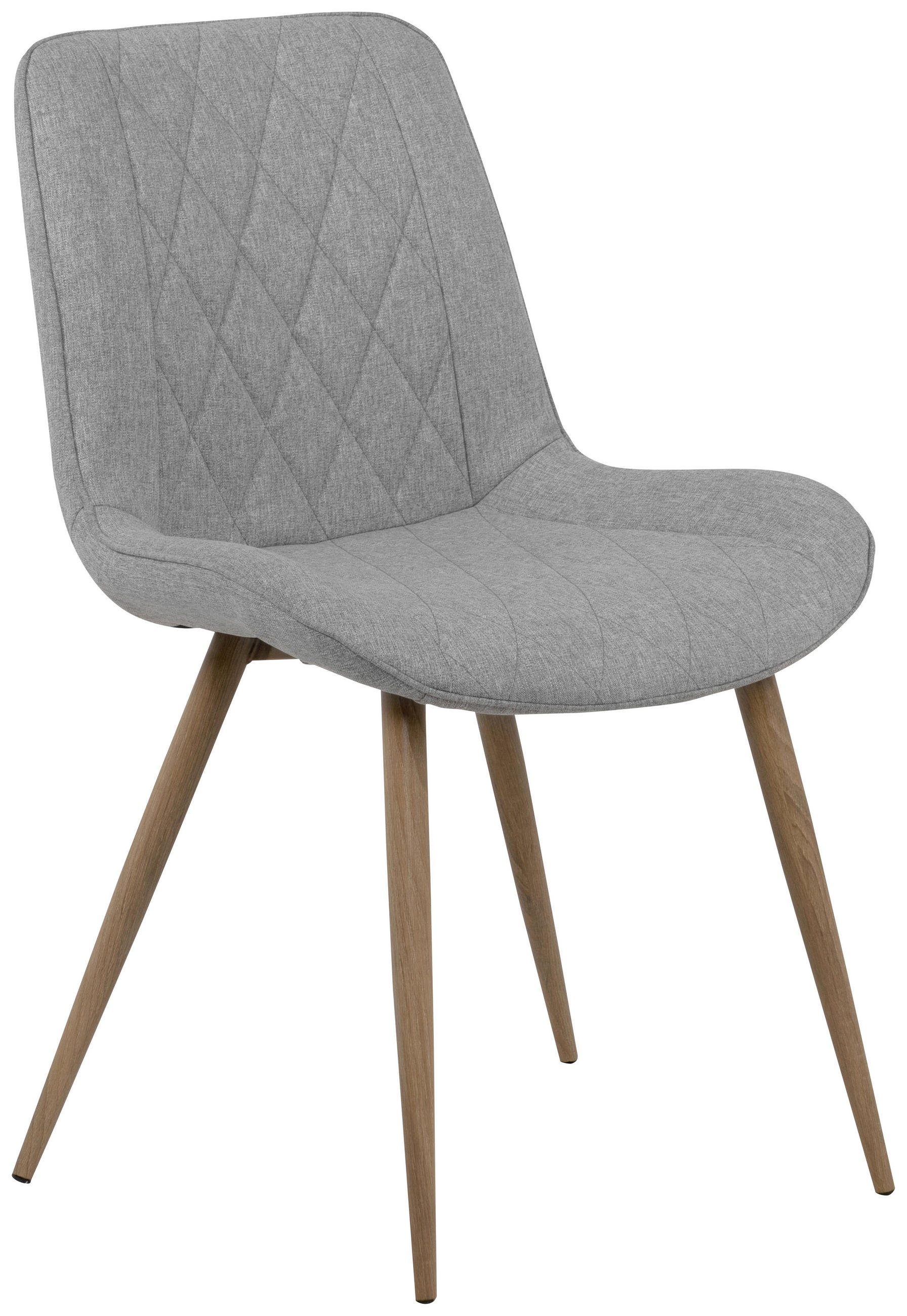 ŽIDLE, světle šedá - barvy dubu/světle šedá, Konvenční, kov/textil (53/84,5/58cm) - MID.YOU