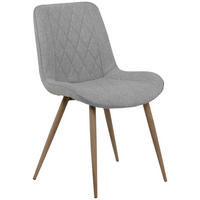 ŽIDLE, světle šedá - barvy dubu/světle šedá, Konvenční, kov/textil (53/84,5/58cm) - MID.YOU