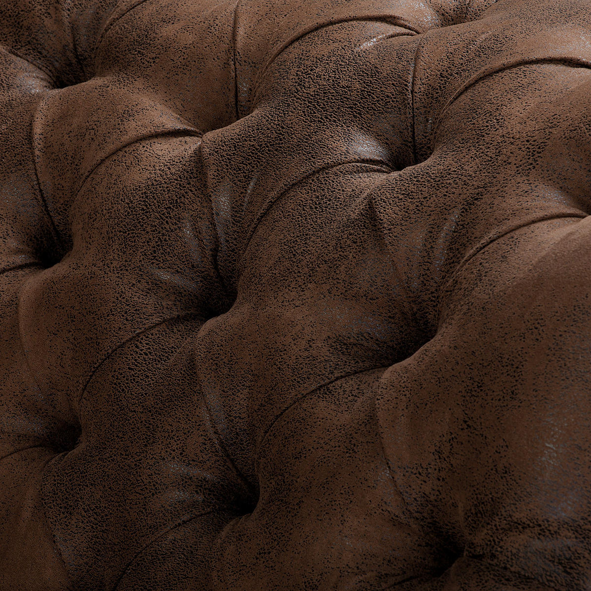 RÉCAMIERE Lederlook Dunkelbraun  - Dunkelbraun/Braun, Design, Holz/Textil (185/93/75cm) - Livetastic