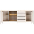 SIDEBOARD  in 205,8/81/38 cm  - Kaschmir, KONVENTIONELL, Glas/Holzwerkstoff (205,8/81/38cm) - Xora