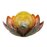 SOLARLEUCHTE - Goldfarben/Orange, Basics, Glas/Metall (22/13,5cm) - Globo