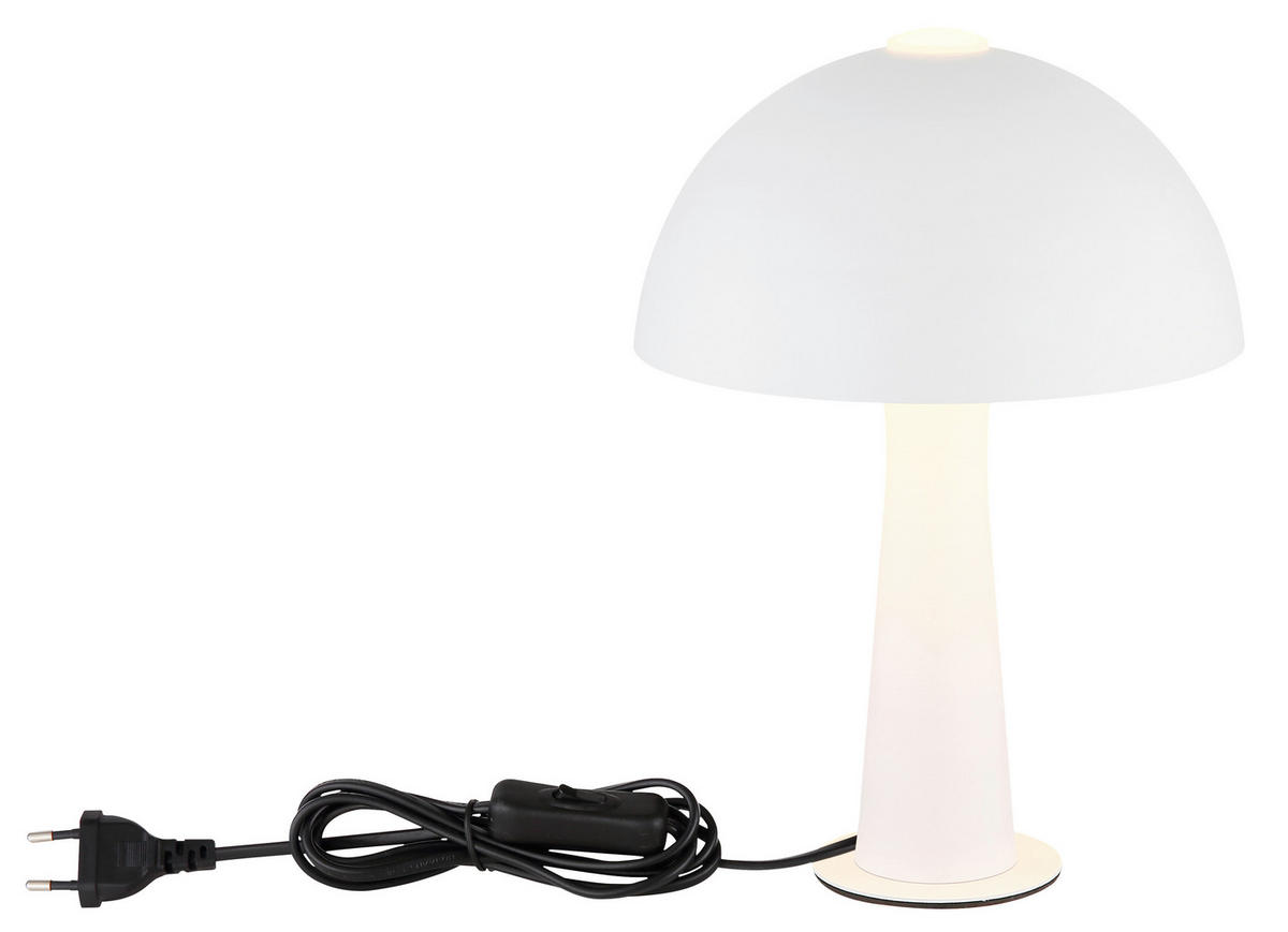 TISCHLEUCHTE Julia 20/28,5 cm  - Schwarz/Weiß, Design, Kunststoff/Metall (20/28,5cm) - Globo
