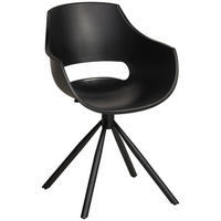 ARMLEHNSTUHL  in Eisen matt  - Schwarz, MODERN, Kunststoff/Metall (58/88/58cm) - MID.YOU