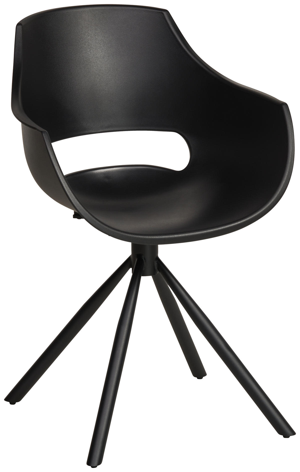 ARMLEHNSTUHL  in Eisen matt  - Schwarz, MODERN, Kunststoff/Metall (58/88/58cm) - MID.YOU