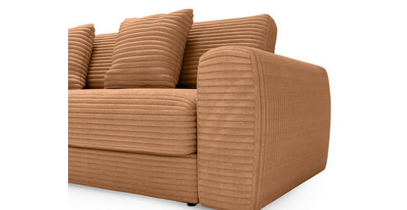 ECKSOFA in Cord Rostfarben 182/302 cm - Rostfarben/Schwarz, MODERN, Kunststoff/Textil (182/302cm) - Carryhome