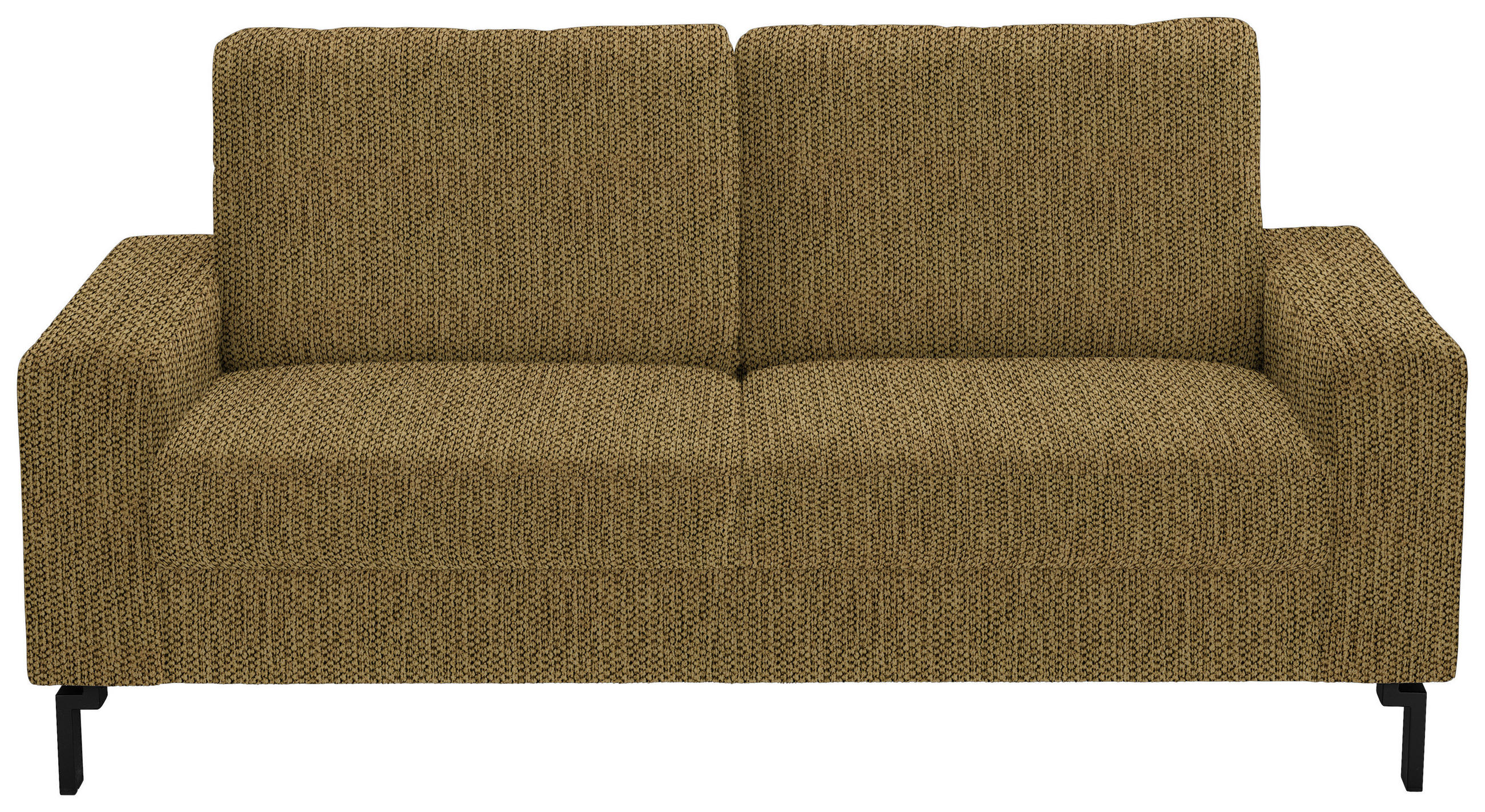 2-SITZER-SOFA  in Flachgewebe Messingfarben  - Messingfarben/Schwarz, Design, Textil/Metall (178/86/97cm) - Hom`in
