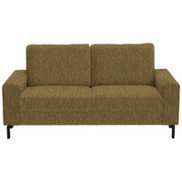 2-SITZER-SOFA  in Flachgewebe Messingfarben  - Messingfarben/Schwarz, Design, Textil/Metall (178/86/97cm) - Hom`in