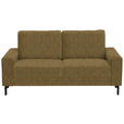 2-SITZER-SOFA  in Flachgewebe Messingfarben  - Messingfarben/Schwarz, Design, Textil/Metall (178/86/97cm) - Hom`in