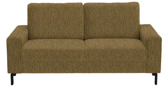 2-SITZER-SOFA  in Flachgewebe Messingfarben  - Messingfarben/Schwarz, Design, Textil/Metall (178/86/97cm) - Hom`in