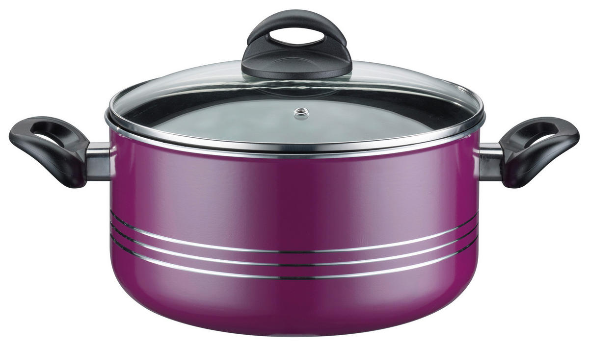 KOCHTOPFSET MILANO color 4-teilig  - Lila, Basics, Metall - GSW