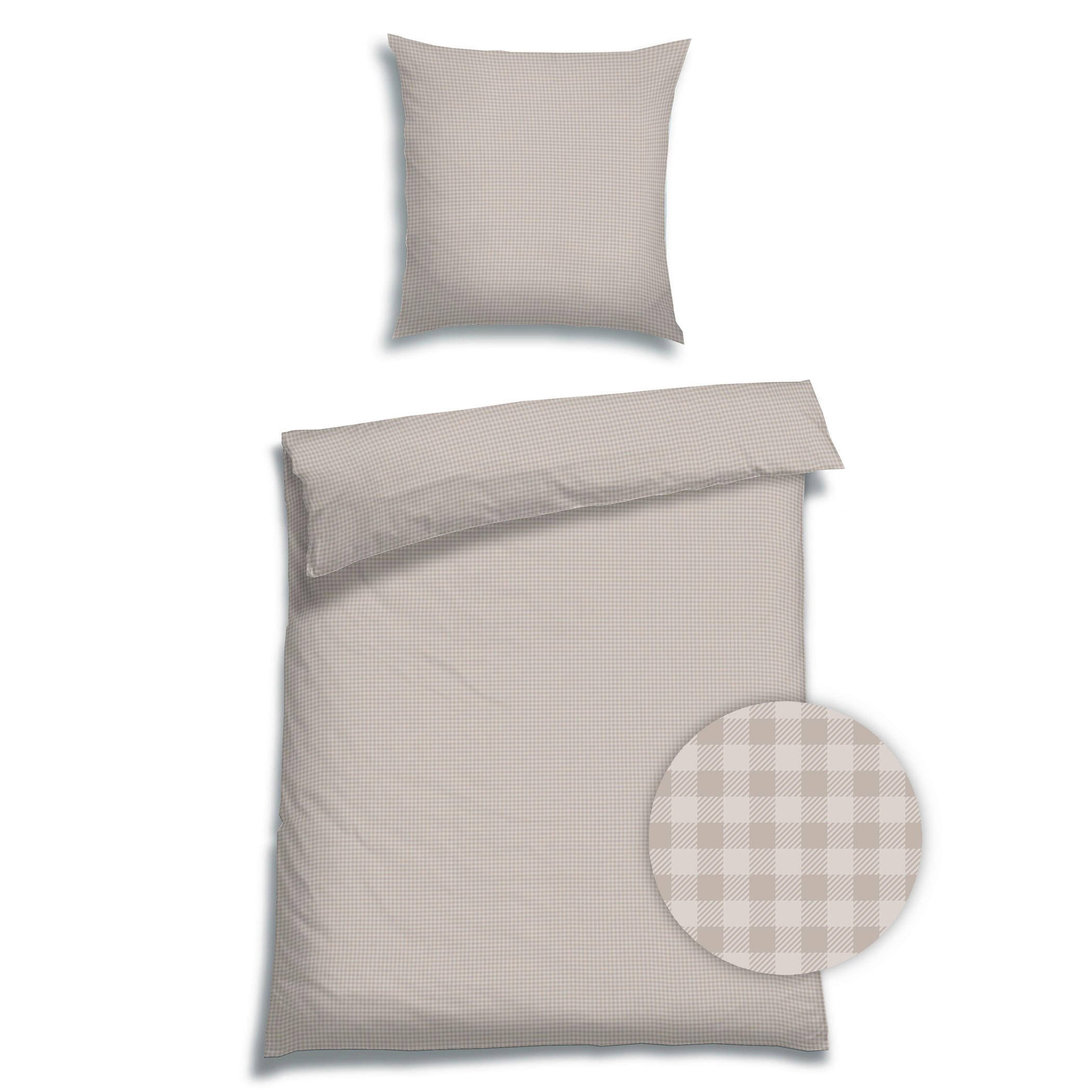 BETTWÄSCHE 2-teilig Satin 135/200 cm  - Beige, Basics, Textil (135/200cm) - Florella