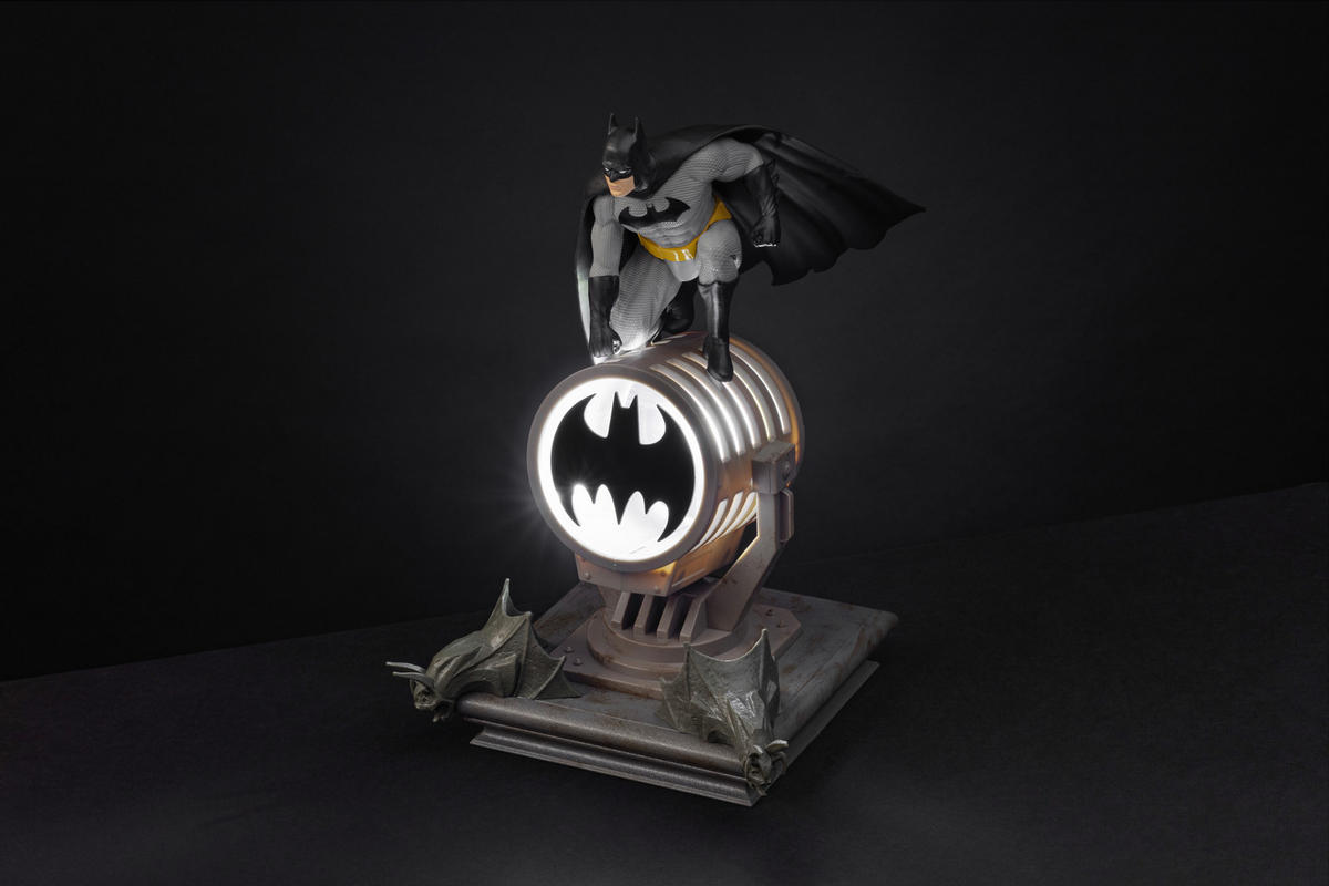LED-DEKOLEUCHTE Batman 23.5/18.4/28 cm   - Schwarz/Weiß, Basics, Kunststoff (23.5/18.4/28cm) - DC