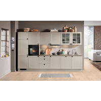 KÜCHENBLOCK IP4250 360 cm  in Braun, Hellgrau  - Hellgrau/Schwarz, Basics, Holzwerkstoff/Metall (360cm) - Impuls