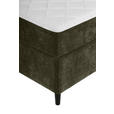 BOXBETT 180/200 cm in Khaki - Khaki/Schwarz, KONVENTIONELL, Holz/Textil (180/200cm) - Carryhome
