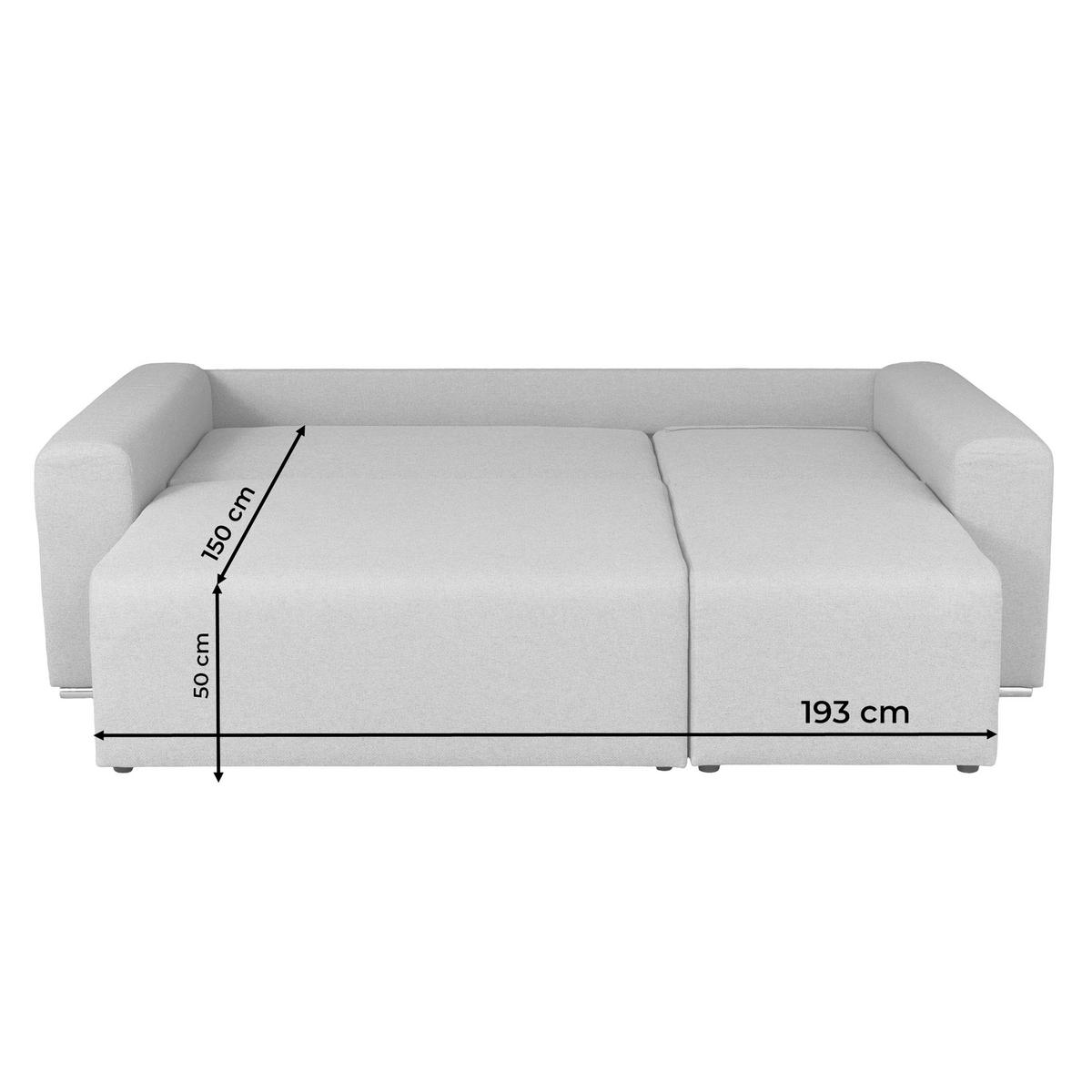 ECKSOFA in Struktur Beige  240/153 cm  - Chromfarben/Beige, Basics, Kunststoff/Textil (240/153cm) - P & B