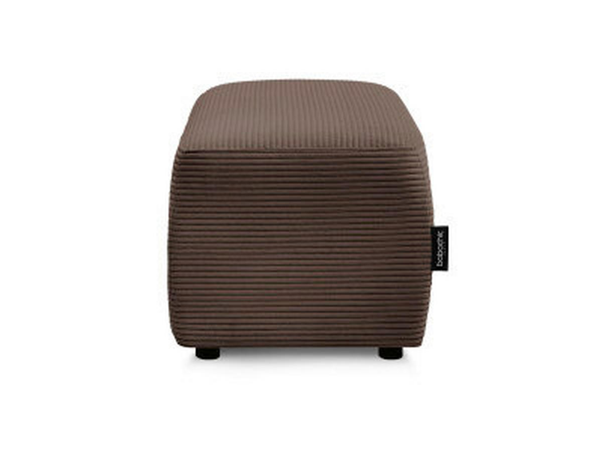 HOCKER ATILLA Cord Taupe  - Taupe/Schwarz, MODERN, Kunststoff/Textil (92/44/48cm)