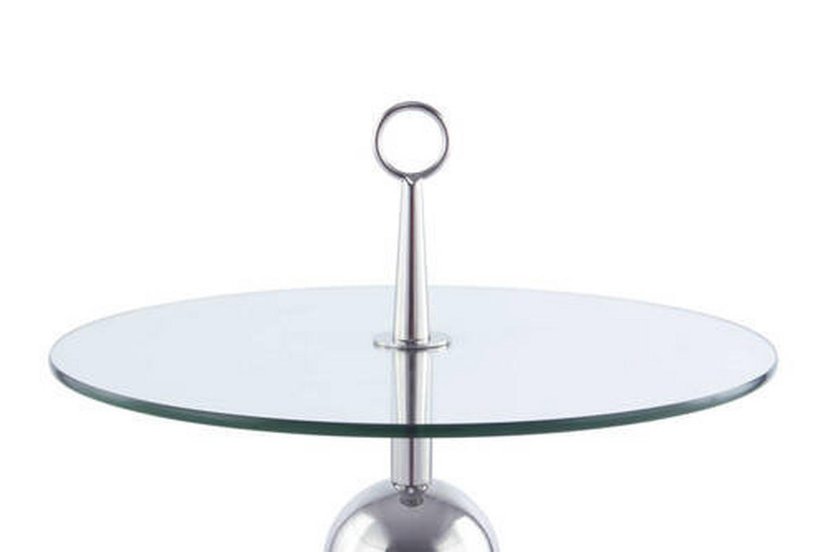 BEISTELLTISCH in Metall, Glas 46/46/52 cm  - Silberfarben, Modern, Glas/Metall (46/46/52cm) - Kayoom