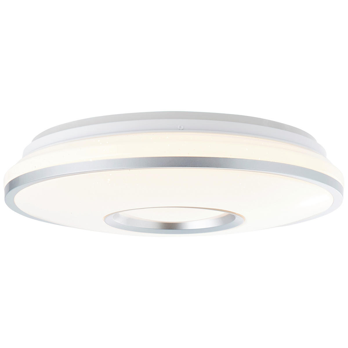 LED-DECKENLEUCHTE  39/10,3 cm    - Weiss/Silberfarben, Design, Kunststoff/Metall (39/10,3cm) - Brilliant