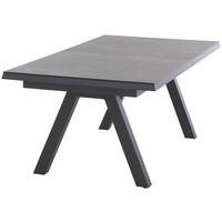 GARTENTISCH 200-260/100/77 cm Metall rechteckig  - Anthrazit/Titanfarben, Basics, Kunststoff/Metall (200-260/100/77cm) - Siena Garden