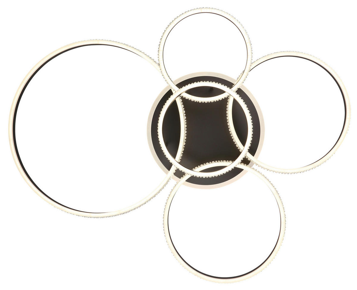 LED-DECKENLEUCHTE 120 W    114/91/21,5 cm  - Klar/Titanfarben, Design, Kunststoff/Metall (114/91/21,5cm) - Globo