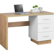 PISAĆI STOL bijela, boje hrasta drvni materijal - bijela/boje hrasta, Moderno, drvni materijal/plastika (120/75/50cm) - Hom`in
