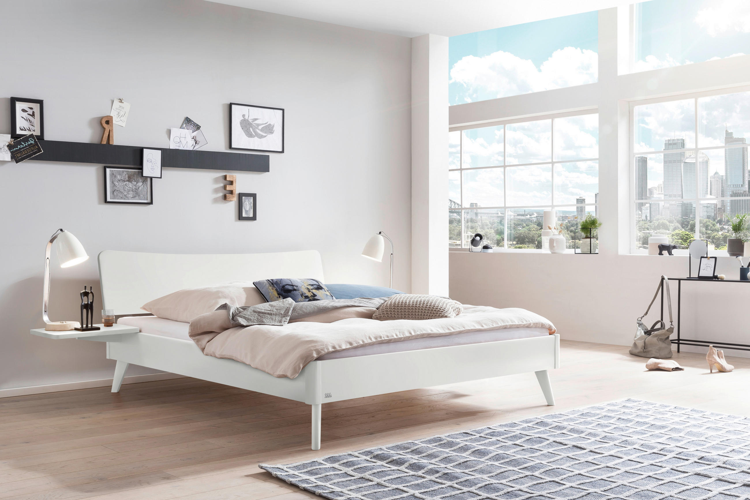 BETT 140/200 cm  in Weiß  - Weiß, Design, Holz (140/200cm) - Hasena