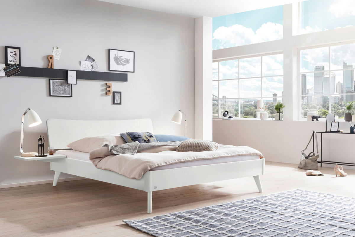 BETT 160/200 cm  in Weiß  - Weiß, Design (160/200cm) - Hasena