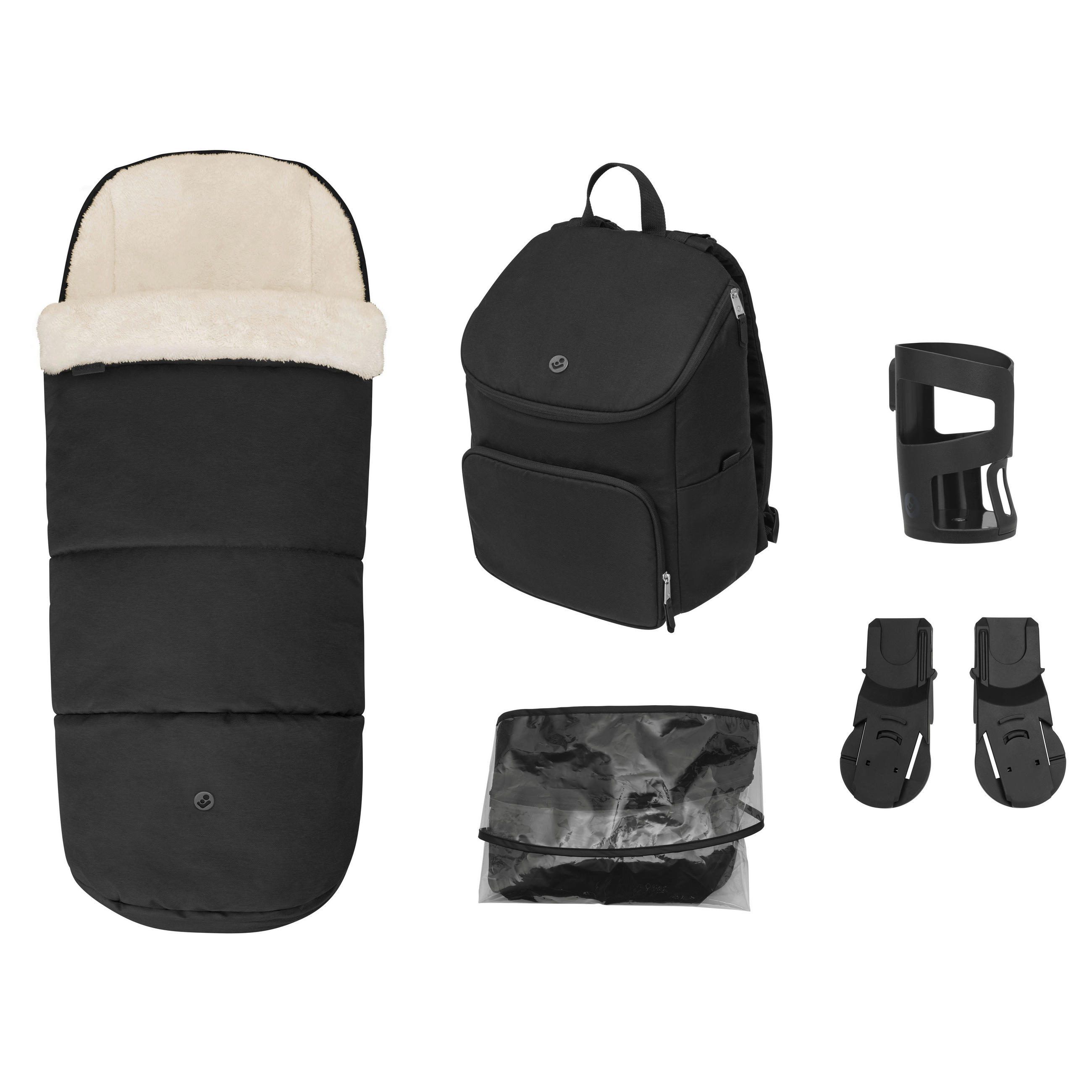 KINDERWAGENAUSSTATTUNG Oxford  - Schwarz, Basics, Kunststoff/Textil - Maxi-Cosi
