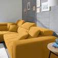 ECKSOFA  in Mikrofaser Dunkelgelb  207/301 cm  - Chromfarben/Dunkelgelb, Design, Textil/Metall (207/301cm) - Xora