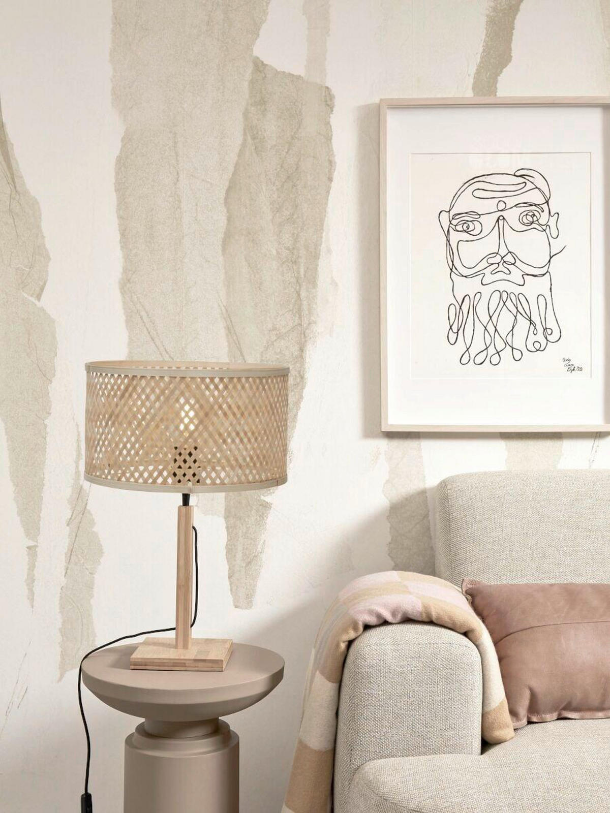 SVJETILJKA STOLNA GOOD&MOJO   - prirodne boje, Trend (32/38/32cm) - Good & Mojo