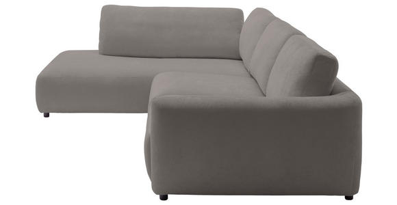 ECKSOFA  in Chenille Grau  224/307 cm  - Schwarz/Grau, KONVENTIONELL, Kunststoff/Textil (224/307cm) - Hom`in
